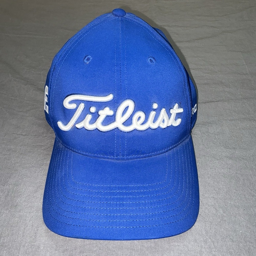 Titleist Pro V1 Adjustable Blue Golf Hat Embroidered Logo Unisex Adults Golf